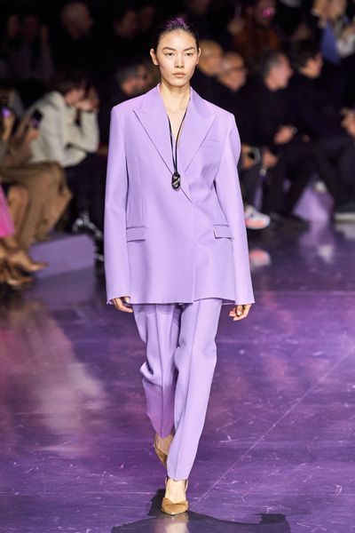 Костюмна вовна бузкова Bottega Veneta  870 фото